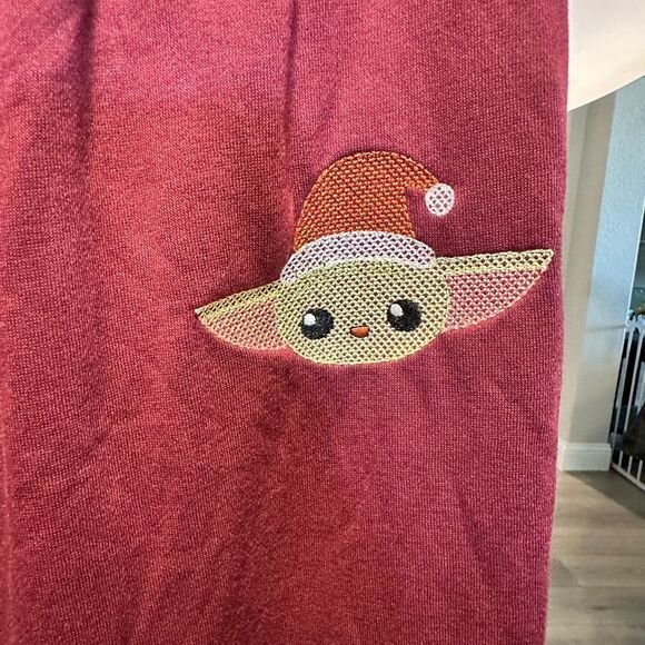 NWT Star Wars Plus Size Maroon Drawstring Waist Casual Pants “Grogu” - Size XXL - Picture 3 of 9